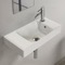 Small Bathrom Sink, Wall Mounted or Drop In, Ceramic